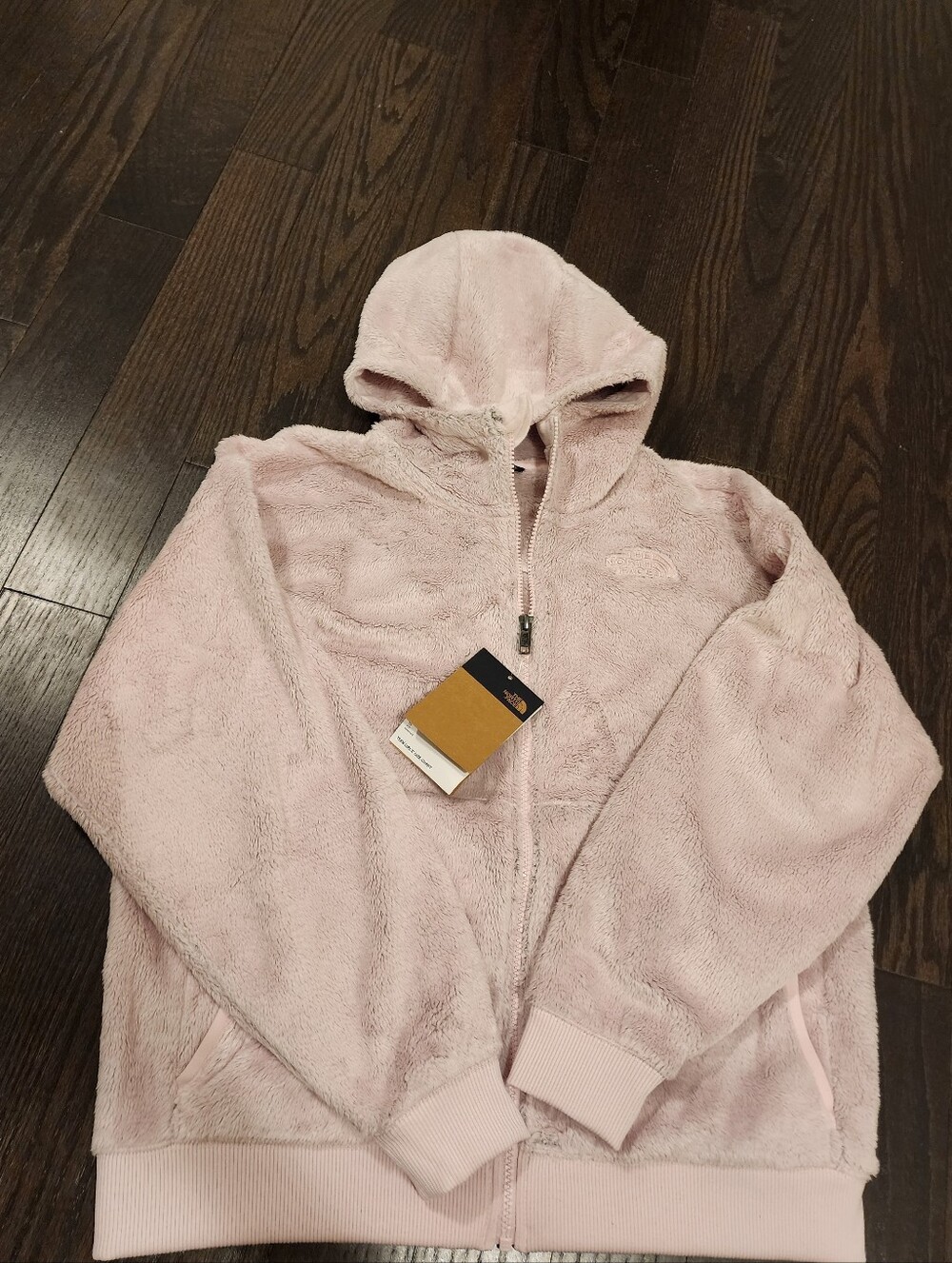 The North Face Girl's Light Pink Teddy Fleece Hooded Jacket